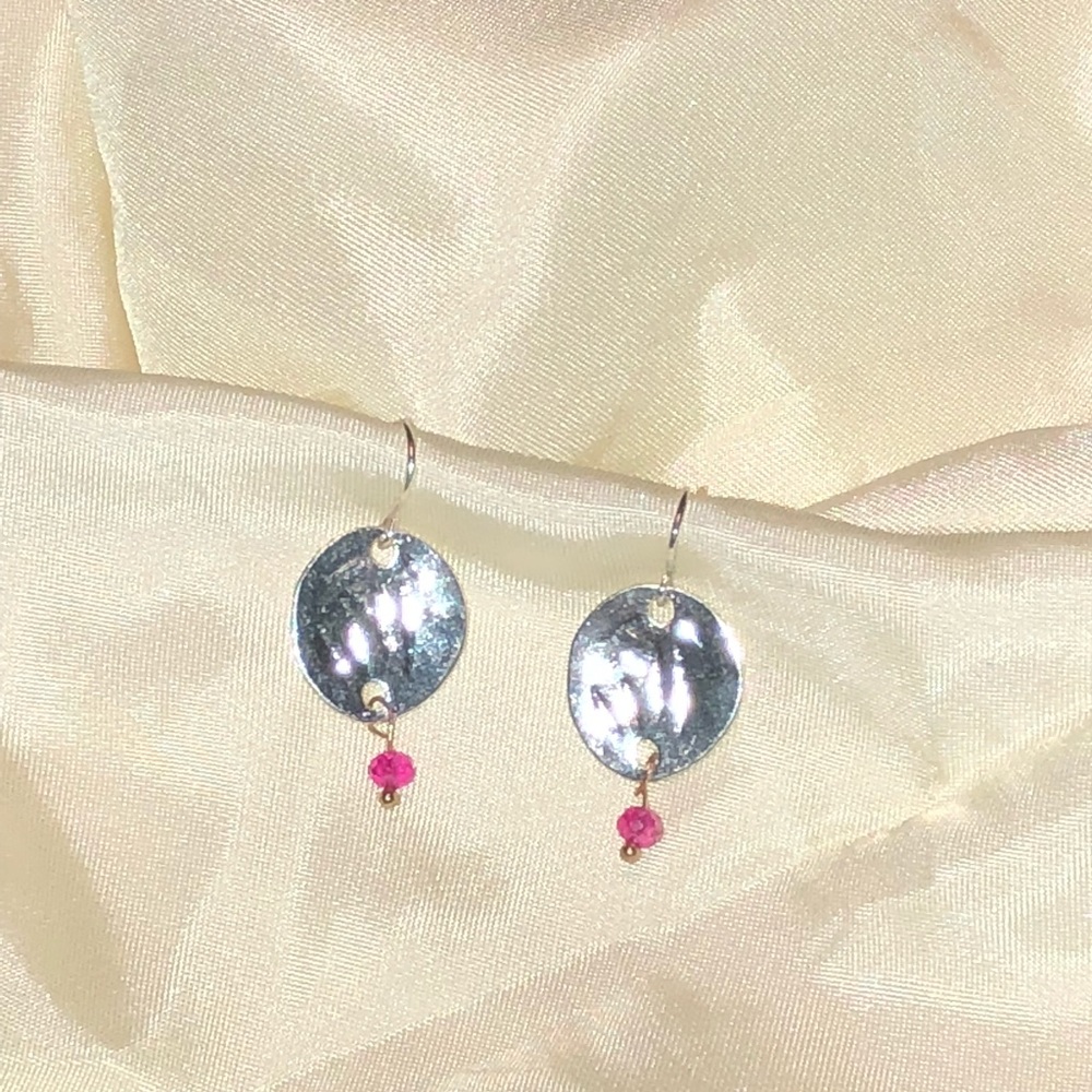 🆕Silver & pink dangle earrings New